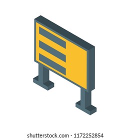 Billboard isometric left top view 3D icon