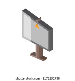Billboard isometric left top view 3D icon
