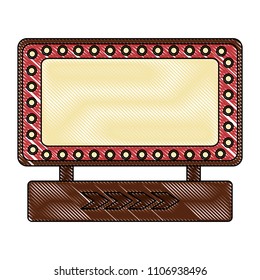 billboard with light arrow direction retro vintage