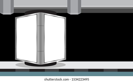 billboard light box blank white for media ad, empty light box for advertising and copy space, signs under the expressway panel for sign, advertising at road or under of way, billboard box sign empty