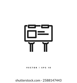 Billboard Line Icon. Editable Stroke