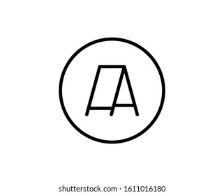 Billboard line icon. High quality outline symbol for web design or mobile app. Thin line sign for design logo. Black outline pictogram on white background