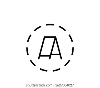Billboard line icon. High quality outline symbol for web design or mobile app. Thin line sign for design logo. Black outline pictogram on white background