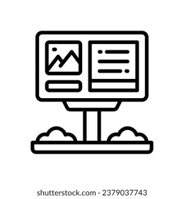 Billboard-Zeilensymbol. Vektorsymbol für Ihre Website, Ihr Handy, Ihre Präsentation und Ihr Logo-Design.