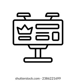 billboard line icon. vector icon for your website, mobile, presentation, and logo design.