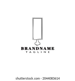 billboard logo cartoon icon design template black modern vector illustration
