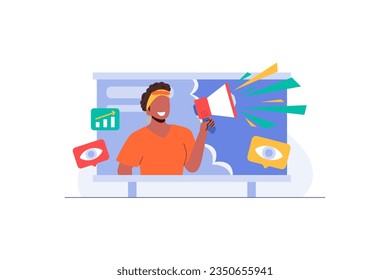 billboard marketing graphic vector illustration