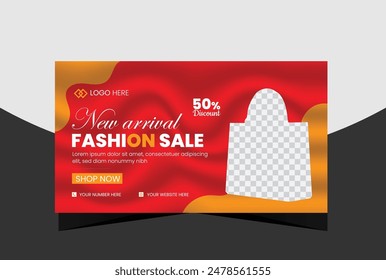 Billboard, mega sale, cool graphic background, abstract 3D design banner for outdoor advertising