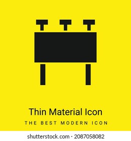 Billboard minimal bright yellow material icon