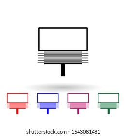 billboard multi color icon. Simple glyph, flat vector of Billboards icons for ui and ux, website or mobile application
