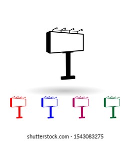 icono multicolor de cartelera. Glifo simple, vector plano de iconos de cartón para ui y ux, sitio web o aplicación móvil