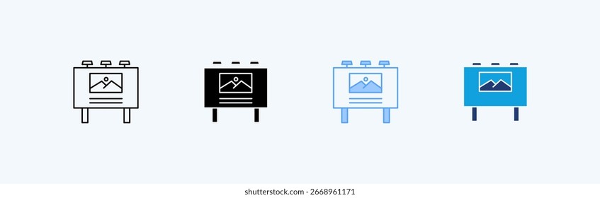 Paquete de iconos de estilo múltiple de cartelera