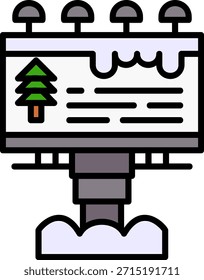 Novo design de ícones criativos em outdoor