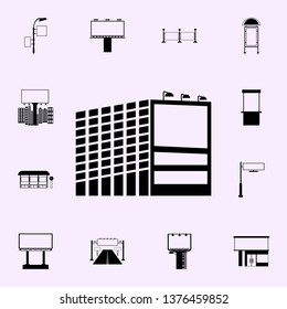 billboard at office building. icon. Billboards icons universal set for web and mobile
