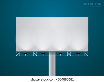 billboard on backgound and spotlight vector
