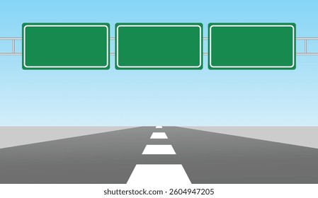 Billboard on the highway road vector stock