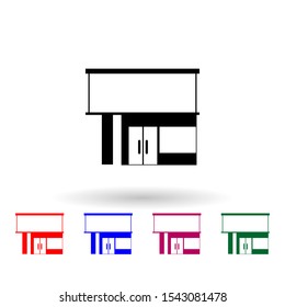 billboard on office building multi color icon. Simple glyph, flat vector of Billboards icons for ui and ux, website or mobile application