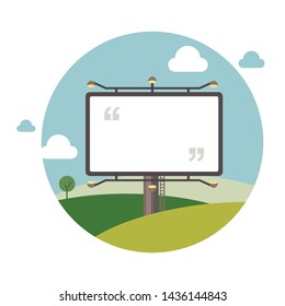 Billboard on the road vector concept