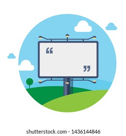 Billboard on the road vector concept