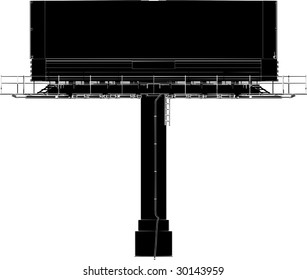 Billboard Outdoor Advertising Construction Vector 01