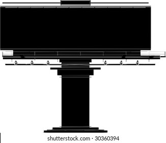 Billboard Outdoor Advertising Construction Vector 06
