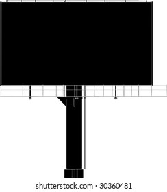 Billboard Outdoor Advertising Construction Vector 11