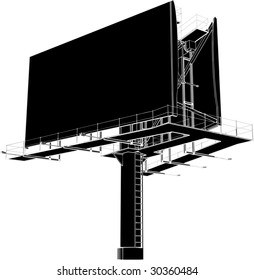 Billboard Outdoor Advertising Construction Vector 12