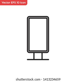 Billboard, outdoor advertising symbol vector icon