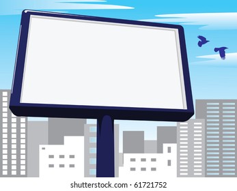 Billboard over city vector