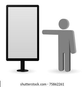 billboard with person icon