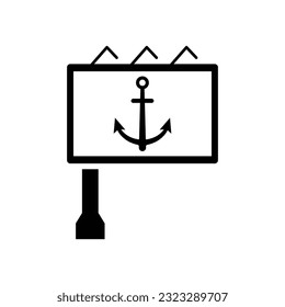 Billboard premium icon design. Anchor billboard icon design. isolated on a white background.