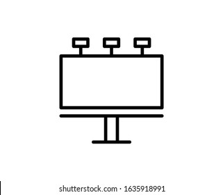 Billboard premium line icon. Simple high quality pictogram. Modern outline style icons. Stroke vector illustration on a white background. 
