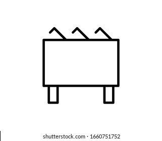 Billboard premium line icon. Simple high quality pictogram. Modern outline style icons. Stroke vector illustration on a white background. 