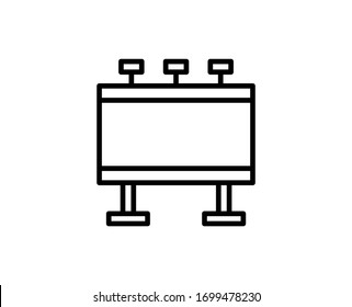 Billboard premium line icon. Simple high quality pictogram. Modern outline style icons. Stroke vector illustration on a white background. 