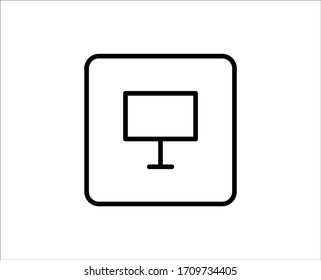 Billboard premium line icon. Simple high quality pictogram. Modern outline style icons. Stroke vector illustration on a white background. 