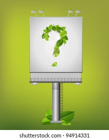 billboard with question sign