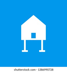 Billboard real estate concept - House advertising vector icon