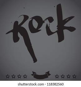 billboard rock festival. vector lettering rock