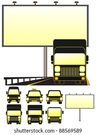 billboard with set transport object and highway