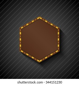 Billboard sign on the on black background.vector