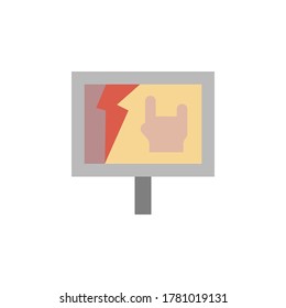 Billboard, sign, Rock concert icon. Simple color vector elements of rock n roll icons for ui and ux, website or mobile application