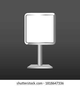 Billboard, signpost. Blank billboard with empty background. Mockup for your advertisement design, product presentation, election banner, announcement, message or commercial slogan. Super market board.