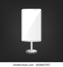 Billboard, signpost. Blank billboard with empty background. Mockup for your advertisement design, product presentation, election banner, announcement, message or commercial slogan. Super market board.