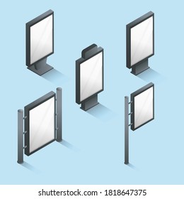 Billboard, signpost. Blank billboard with empty background. Mockup for your advertisement design, product presentation, election banner, announcement, message or commercial slogan. Super market board.