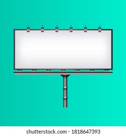 Billboard, signpost. Blank billboard with empty background. Mockup for your advertisement design, product presentation, election banner, announcement, message or commercial slogan. Super market board.
