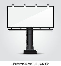 Billboard, signpost. Blank billboard with empty background. Mockup for your advertisement design, product presentation, election banner, announcement, message or commercial slogan. Super market board.