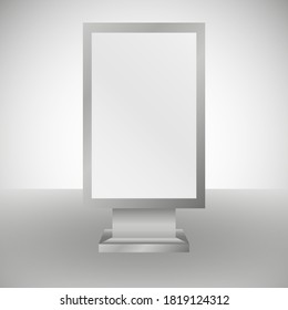 Billboard, signpost. Blank billboard with empty background. Mockup for your advertisement design, product presentation, election banner, announcement, message or commercial slogan. Super market board.