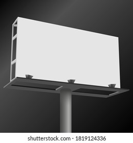 Billboard, signpost. Blank billboard with empty background. Mockup for your advertisement design, product presentation, election banner, announcement, message or commercial slogan. Super market board.