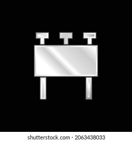 Billboard silver plated metallic icon