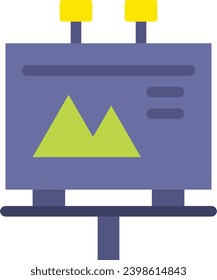 Billboard single vector line icon 